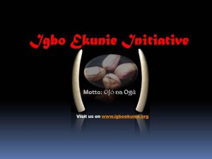 Igbo Ekunie Initiative's Logo 